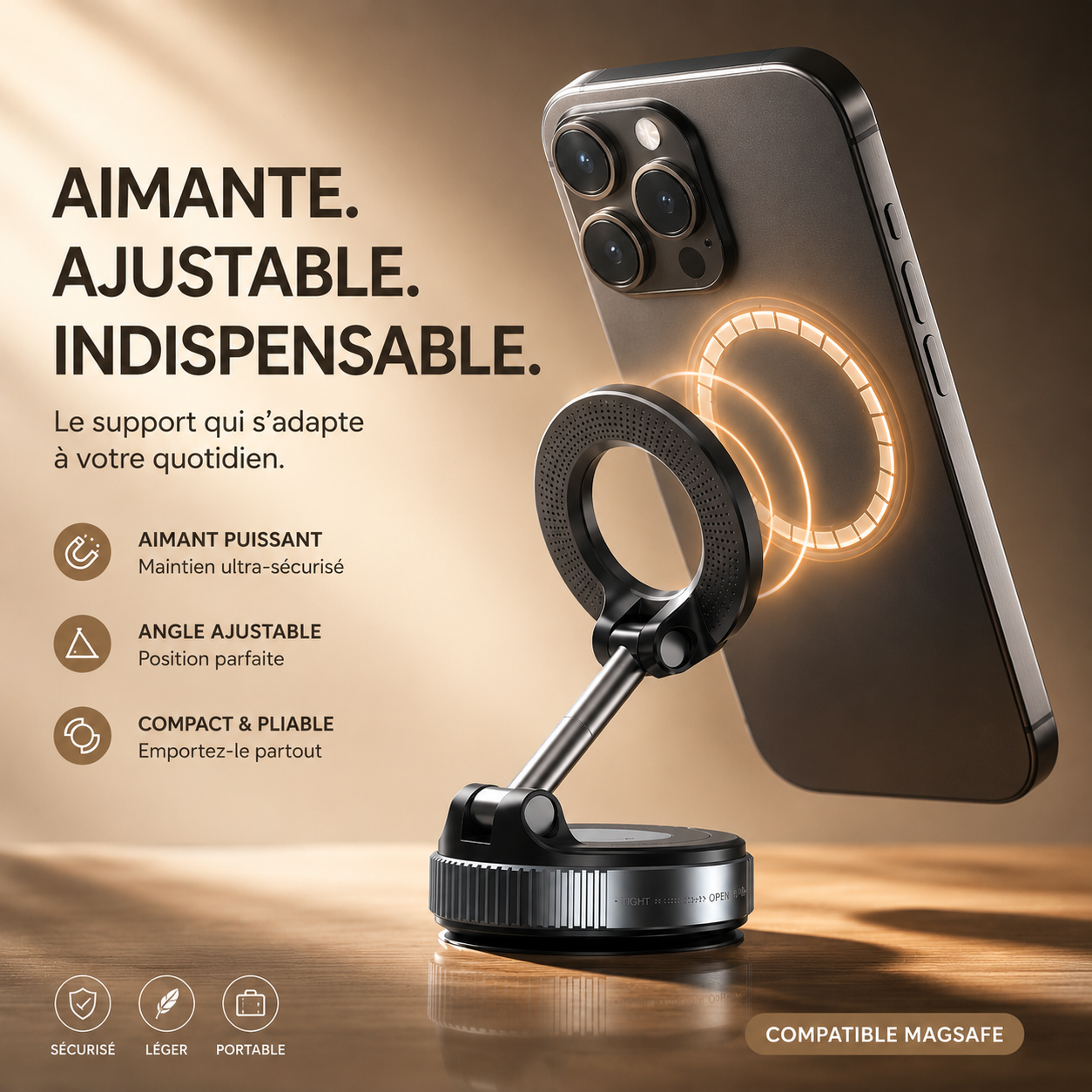 SUPPORT TELEPHONE MAGNETIQUE