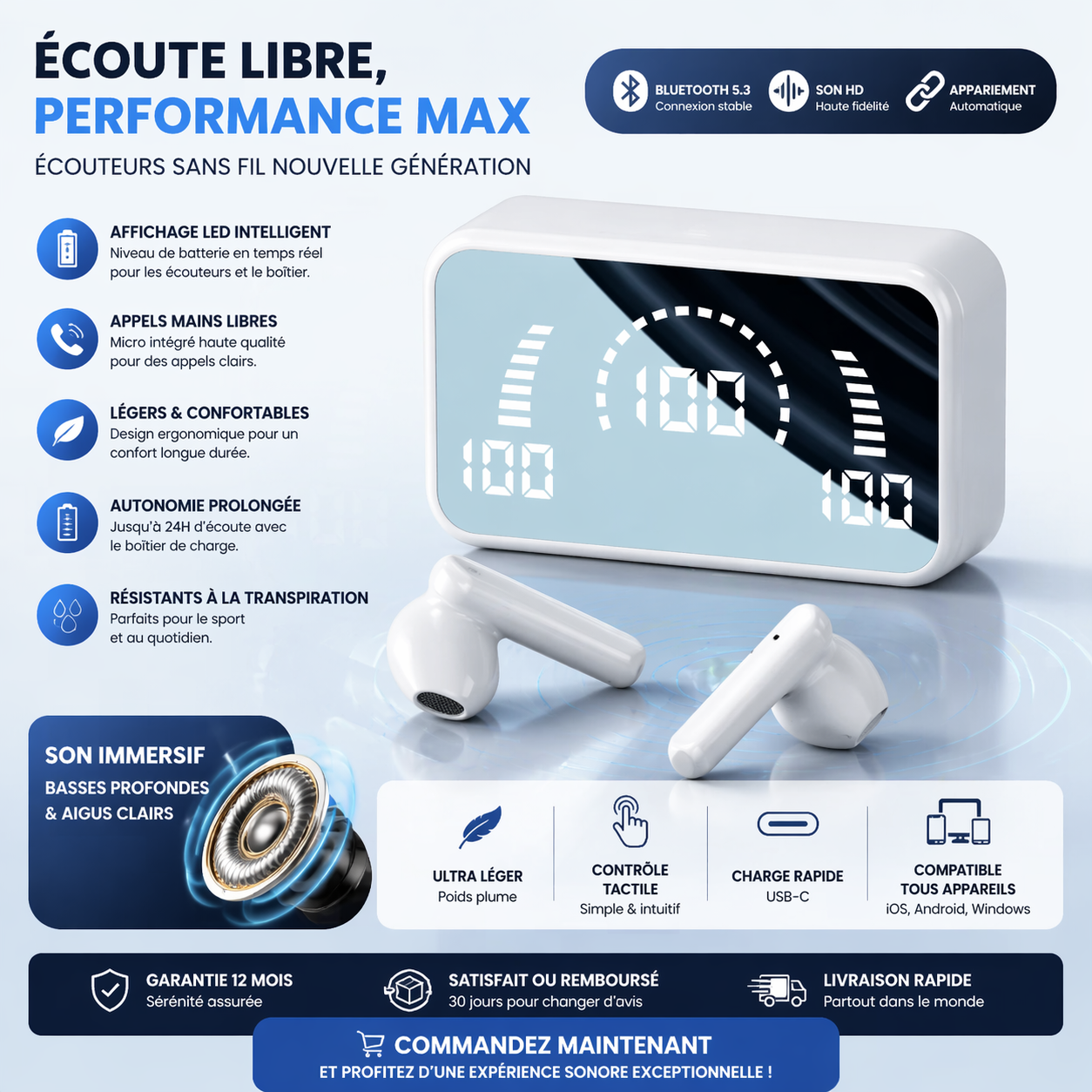 ECOUTEURS BLUETOOTH S20
